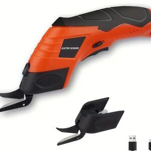 15000RPM Cordless Electric Fabric Scissors & LED Light,USB Rechargeable Handheld